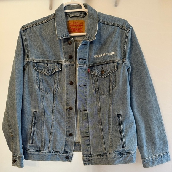 LEVI’S HIGHER BROTHERS 88RISING RAP HIP HOP TRUCKER DENIM JEAN JACKET LARGE - Picture 2 of 9